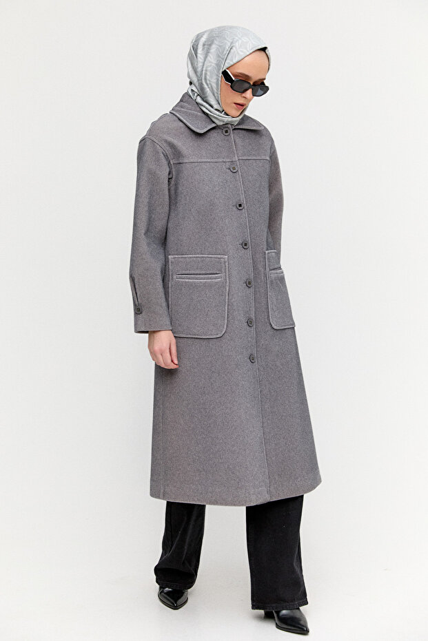 Kaşe Bebe Yaka Kaban - 2