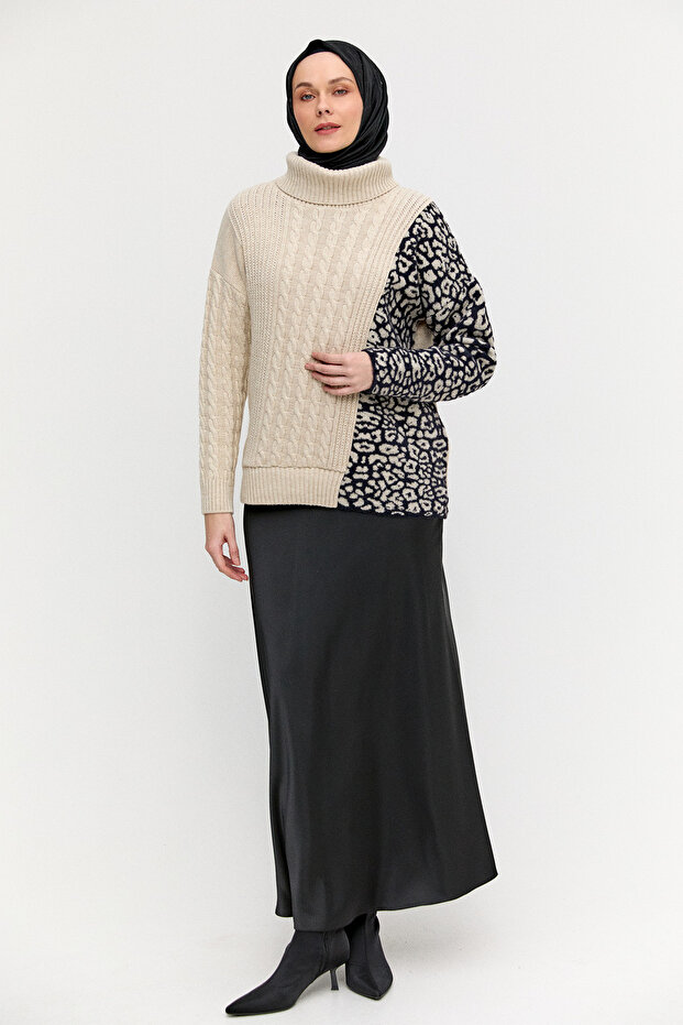 Boğazlı Triko Bluz - 2