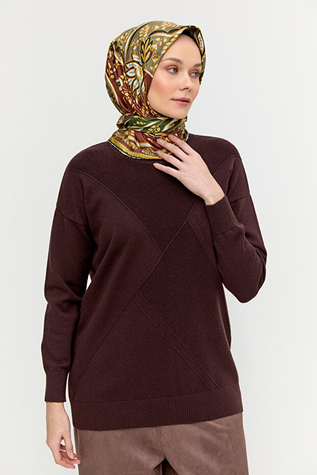 Parçalı Triko Tunik - 1