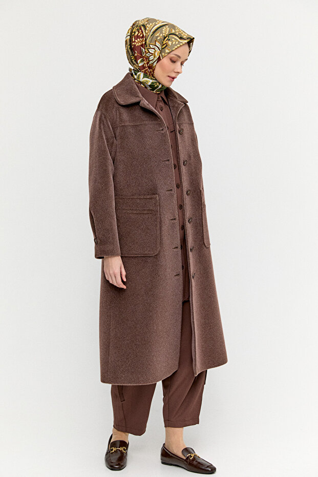 Kaşe Bebe Yaka Kaban - 2