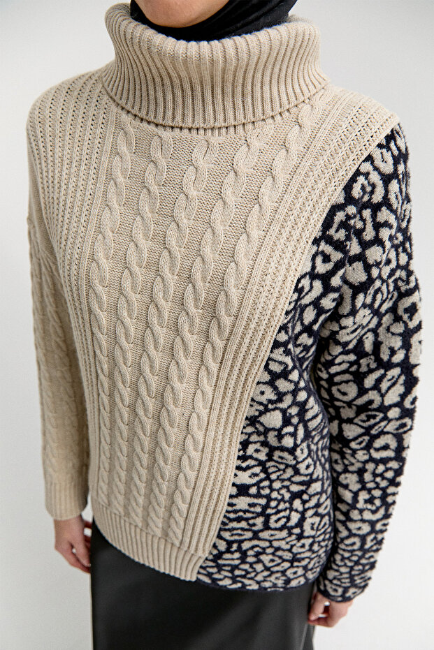 Boğazlı Triko Bluz - 5