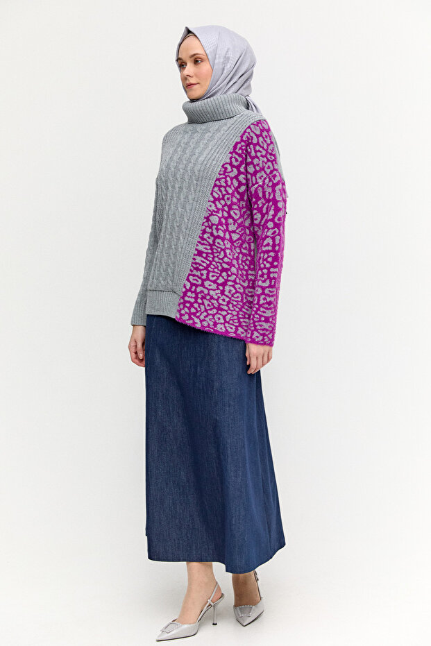 Boğazlı Triko Bluz - 2