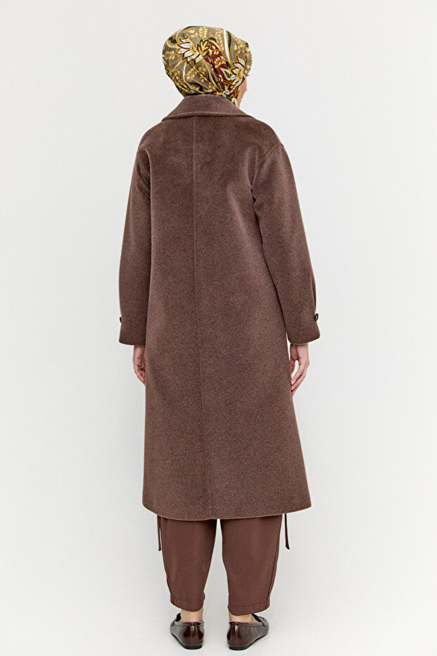 Kaşe Bebe Yaka Kaban - 8