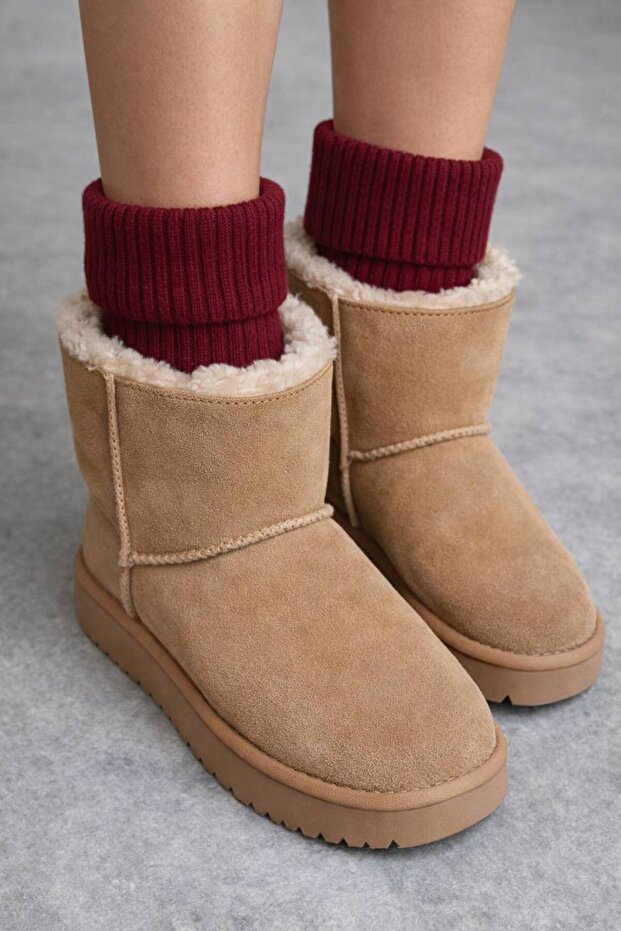 Yünlü Bot Çorabı - 1