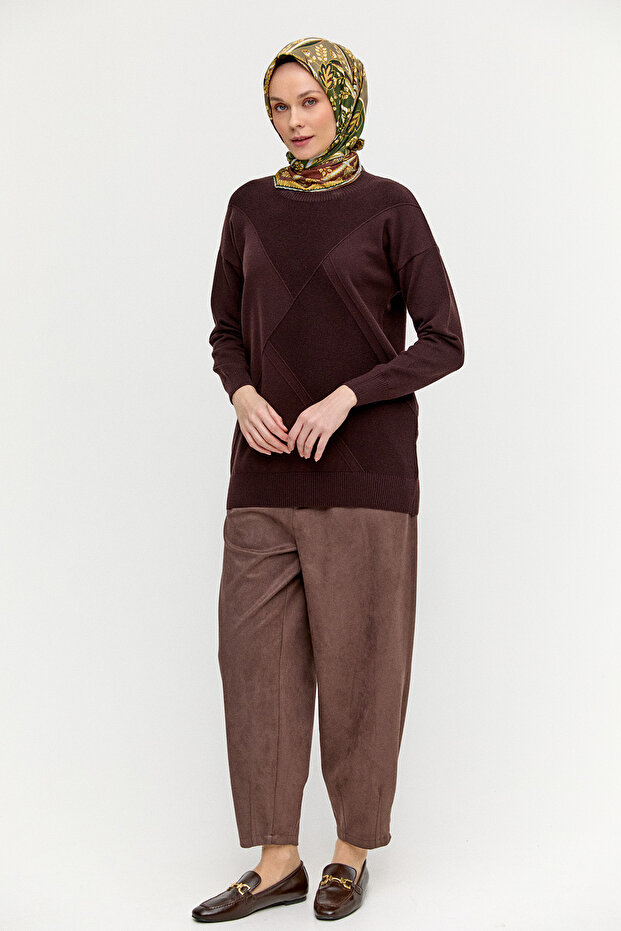 Parçalı Triko Tunik - 2