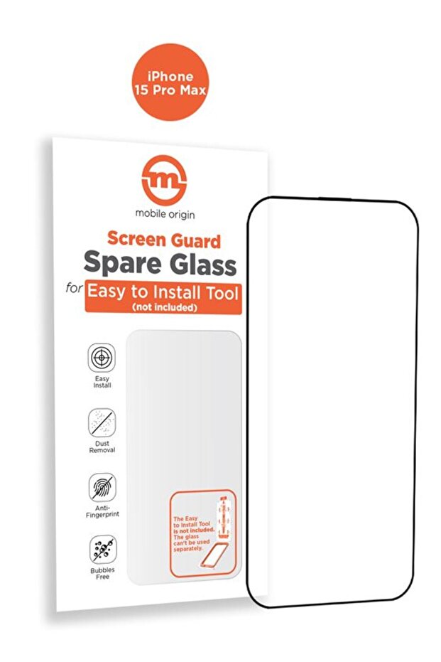 iPhone 15 Pro Max Black Glass Screen Protector - Replacement - 2