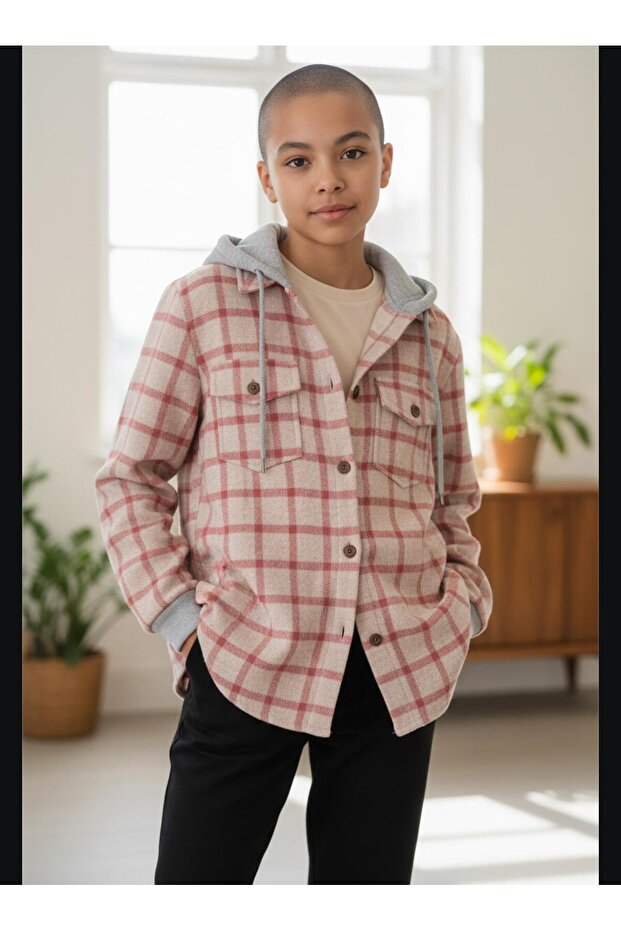Striped Hooded Unisex Children's Shirt