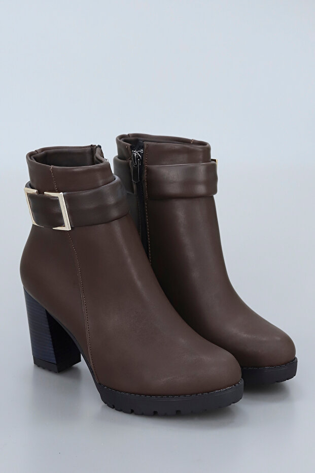 Bln 815 Buckle Detailed High Heel Boots