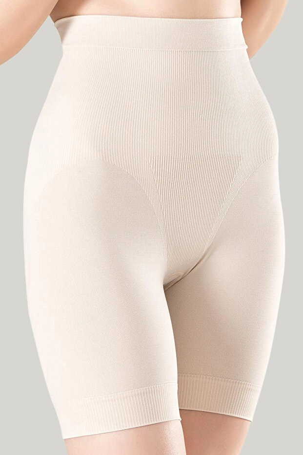 مشد جلدي طويل بطبقة مزدوجة - 1