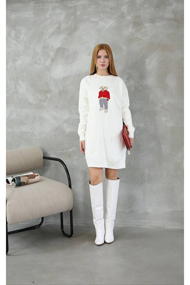 Ayıcıklı triko elbise - 2