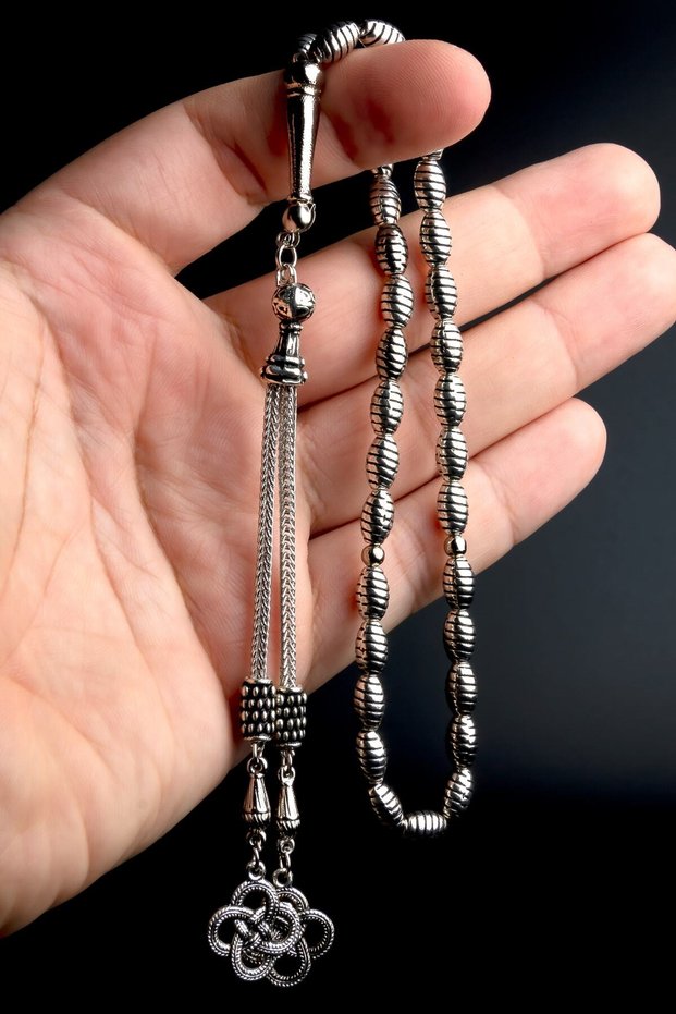 Men's Gift Love Knot Tasseled Wrist Length Metal Rosary
