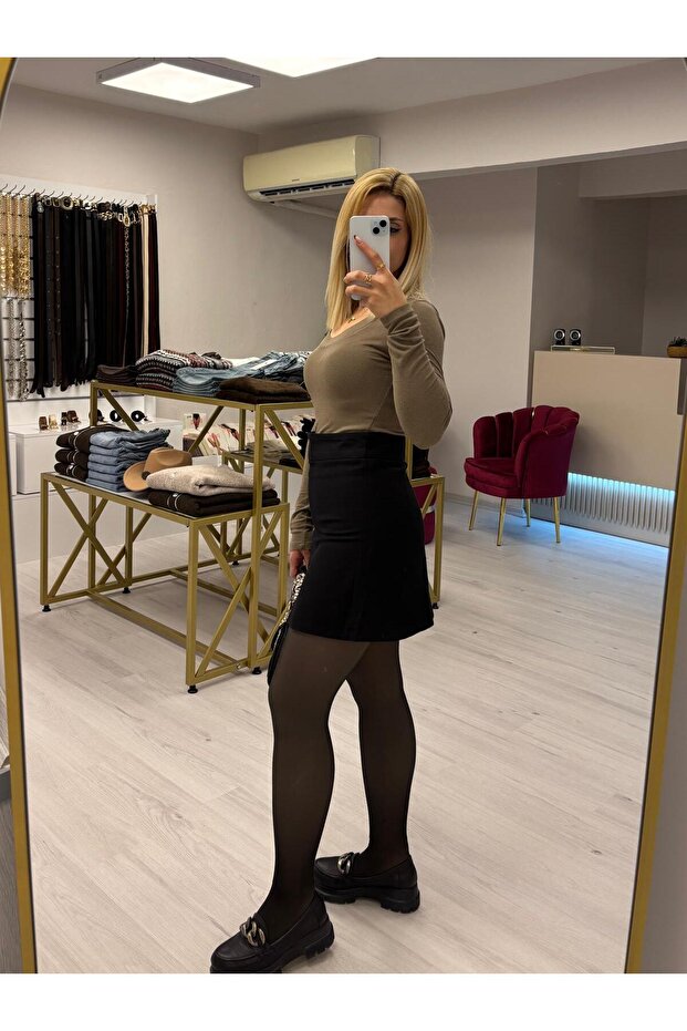 SİYAH ŞORT ETEK - 3