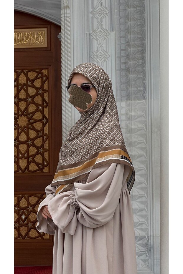 Monogram Pattern Oversized Scarf-Mold Green - 8