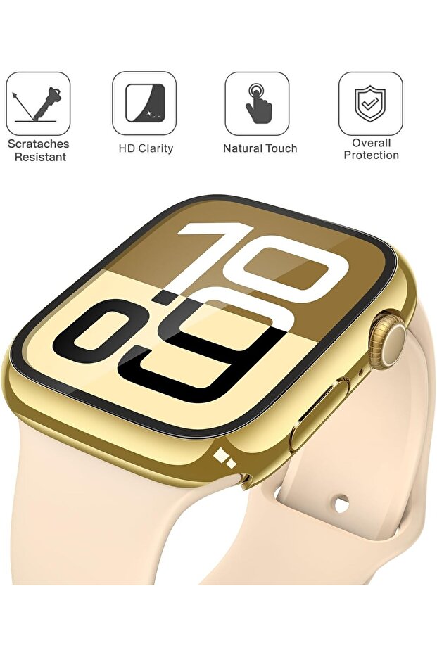 حافظة متوافقة مع ساعة 7 8 9 مقاس 41 ملم + واقي شاشة بتغطية كاملة وحافظة ممتصة للصدمات - 2