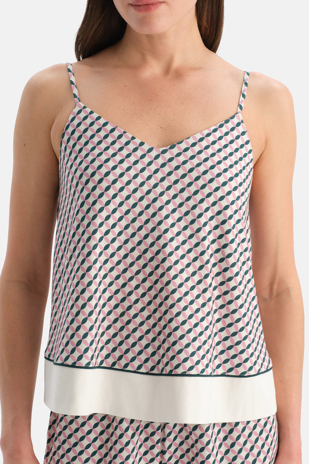 طقم شورت رياضي بنمط هندسي متعدد الألوان - 5