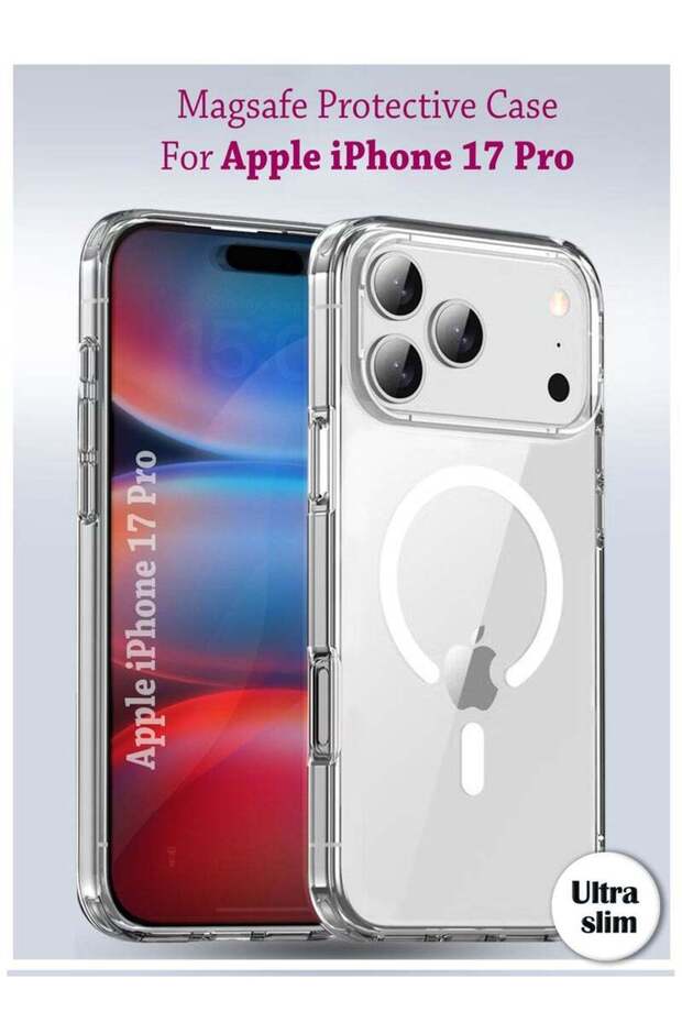 غطاء خلفي شفاف متوافق مع نظام Magsafe لهاتف Apple iPhone 17 Pro - 1