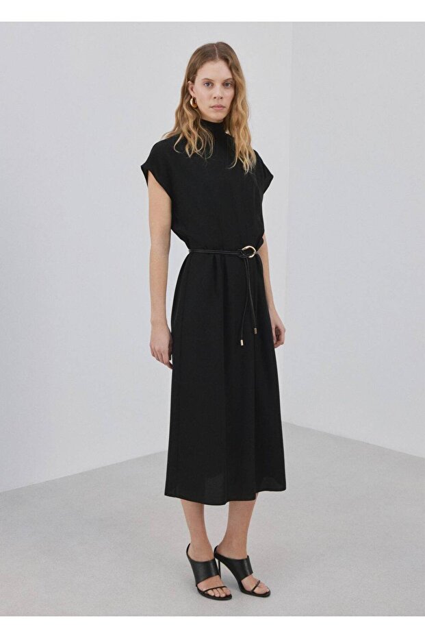 Kemerli liyosel elbise - 2