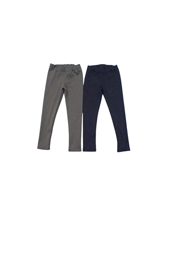 2-Pack Girls' Smoked Navy Blue Interlock Seasonal Tights