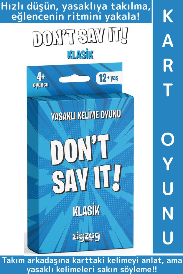 Educational Attention Intelligence Development Fun Time Young Generation Adult Card Game Don'T Say It-Classic
