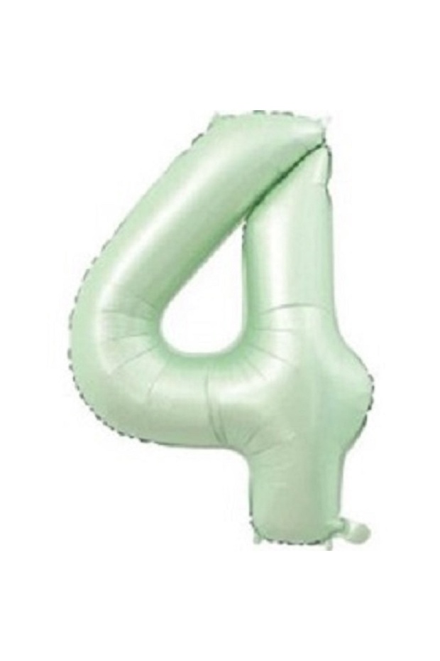 4 Number Water Green Foil Balloon 40 Inch 90 cm
