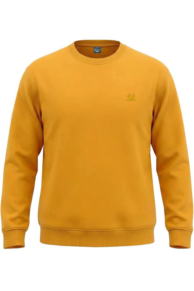 Winter Plus Size Crew Neck 3 Thread Sweatshirt (Loose Fit)