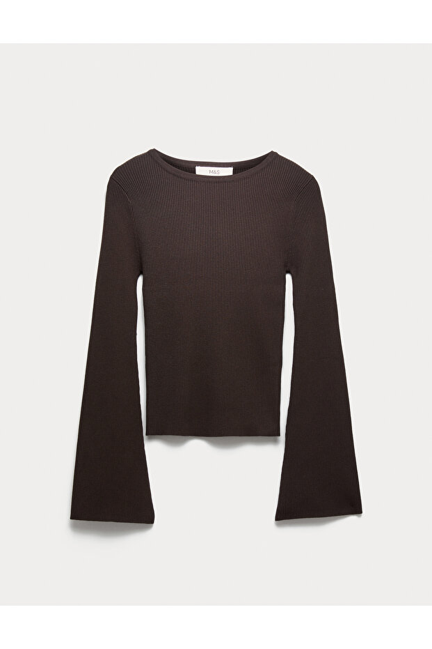 Geniş Kollu Triko Üst - 1