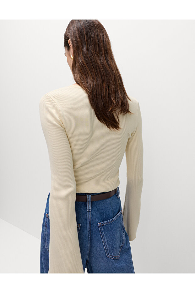 Geniş Kollu Triko Üst - 4