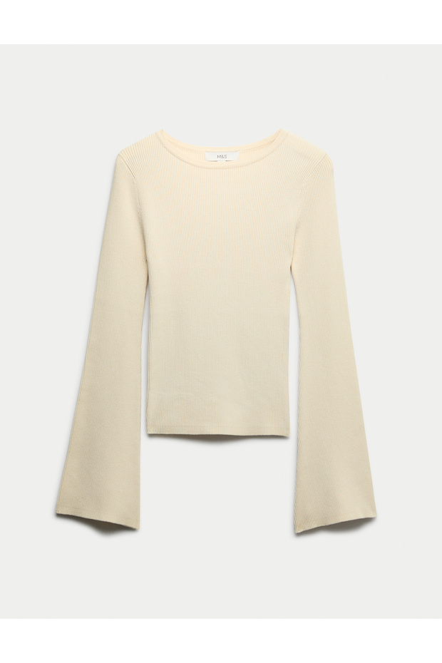 Geniş Kollu Triko Üst - 1