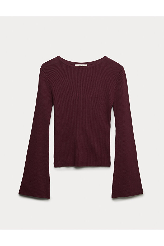 Geniş Kollu Triko Üst - 1