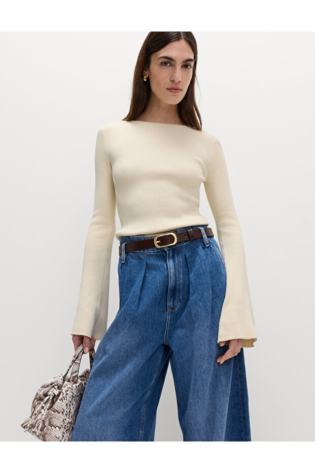 Geniş Kollu Triko Üst - 2