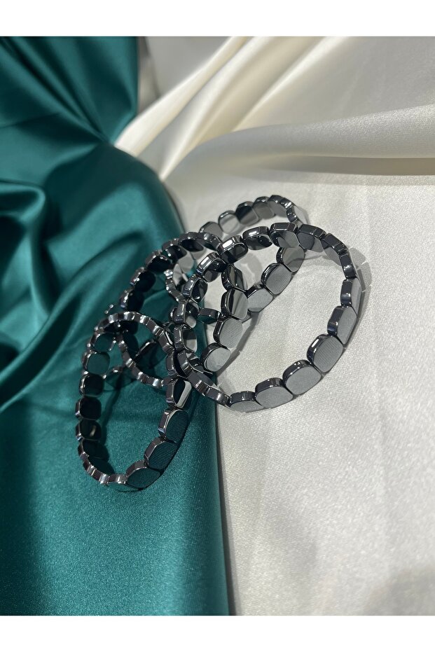 Handmade Hexagonal Hematite Bracelet Natural Stone Bracelet