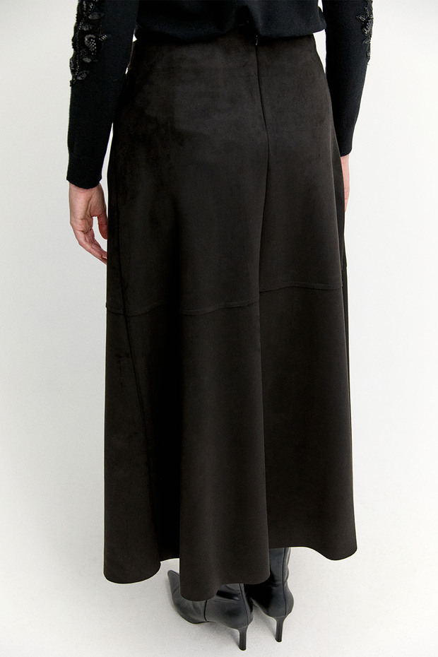 Süet Görünümlü Anvelop Etek - 4