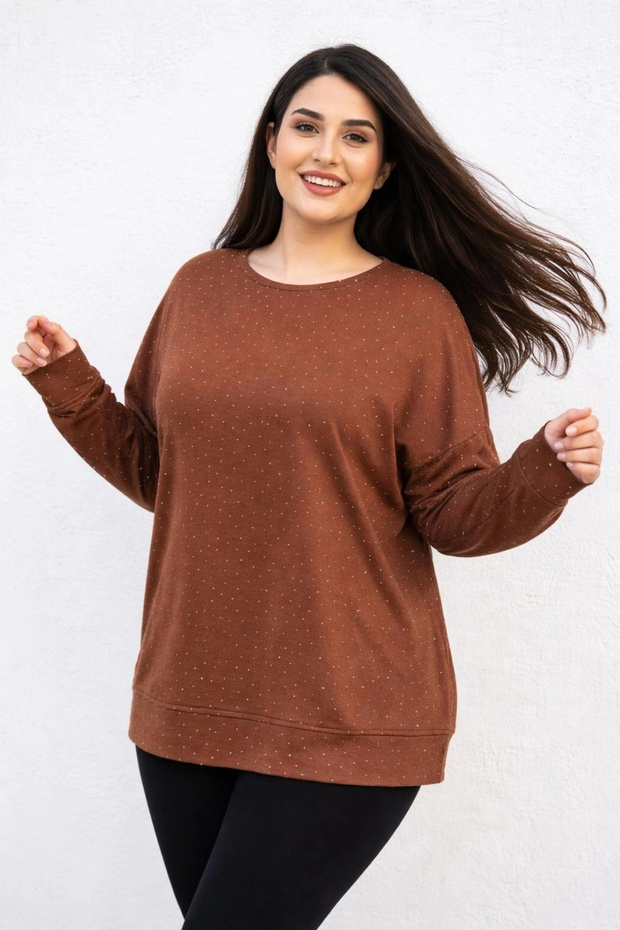 بلوزة مطبوعة بالأحجار - 4