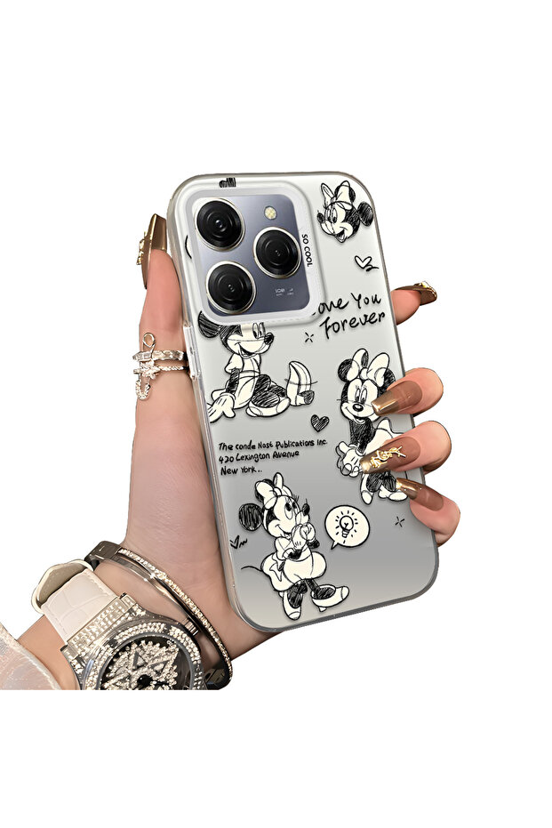 Tecno Spark 20 Pro Compatible Silicone Edge Hard Back Anti-Fall Case Mickey Mouse