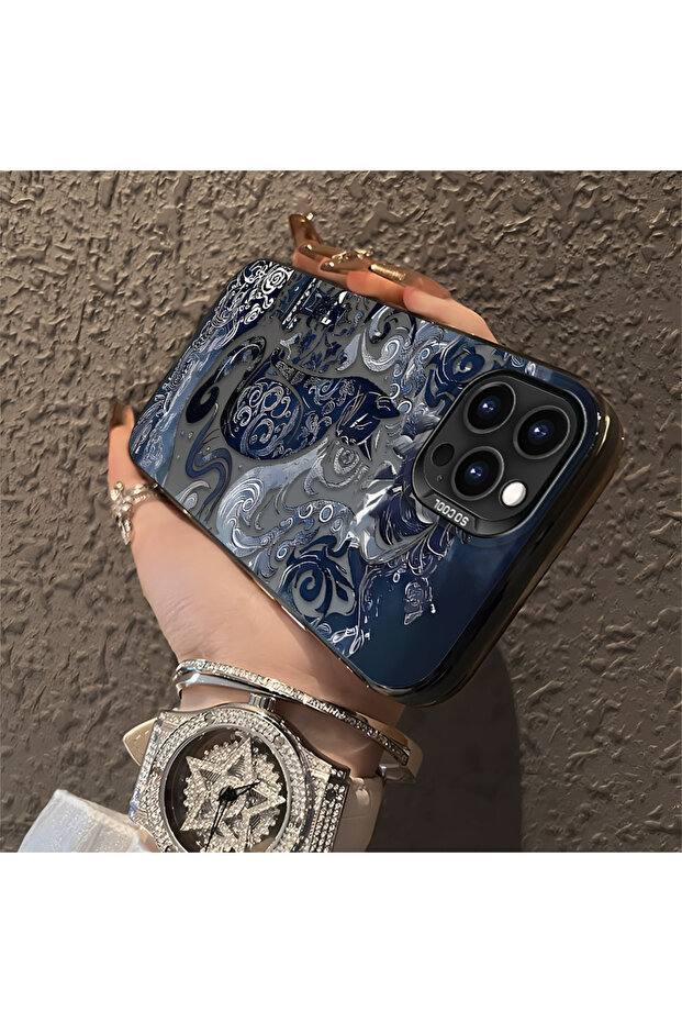 حافظة مضادة للسقوط من السيليكون المتوافقة مع هاتف iPhone 15 Pro Max، نمط كلاسيكي - 3