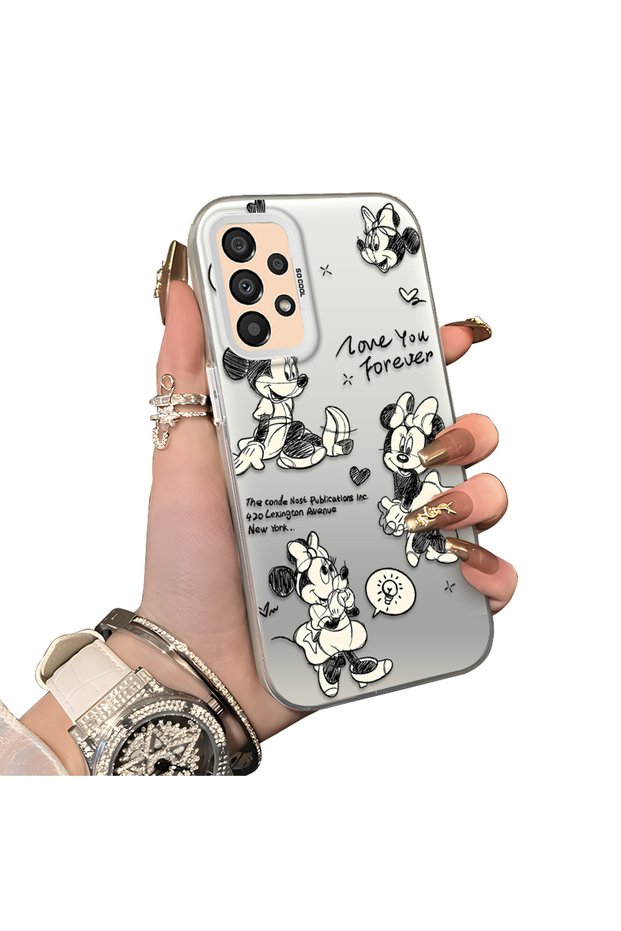 Samsung Galaxy A33 5g Compatible Silicone Edge Hard Back Anti-Fall Case Mickey Mouse