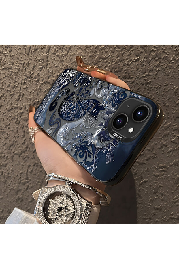 حافظة مضادة للسقوط من السيليكون متوافقة مع iPhone 14 Plus/15 Plus، نمط كلاسيكي - 3