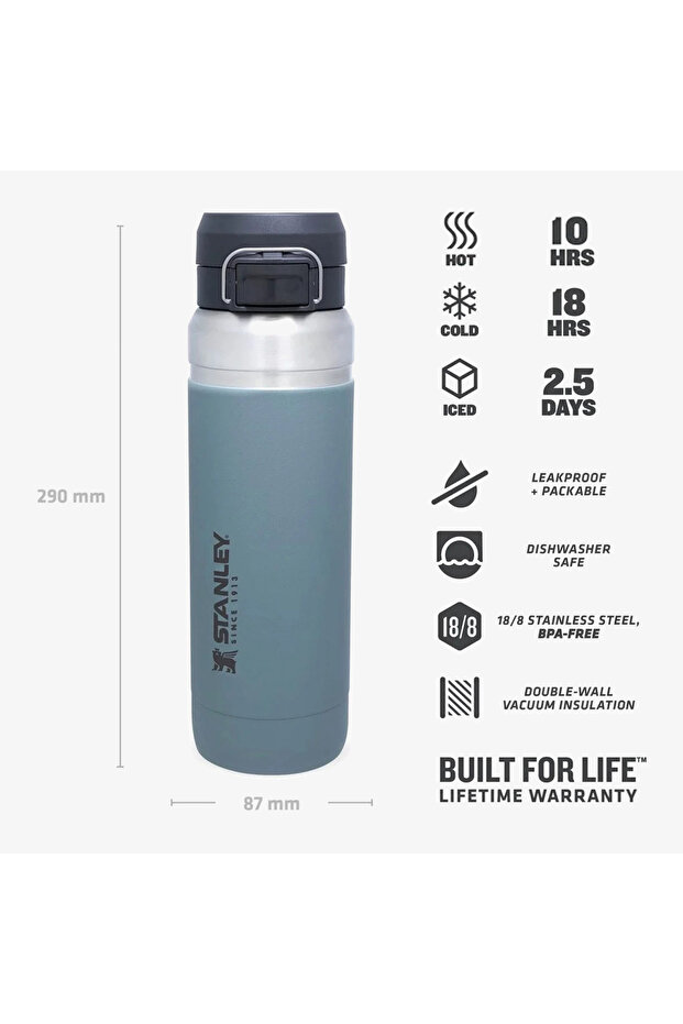 Go Quick Flip Su Şişesi | 1.06L Yeşil - 7