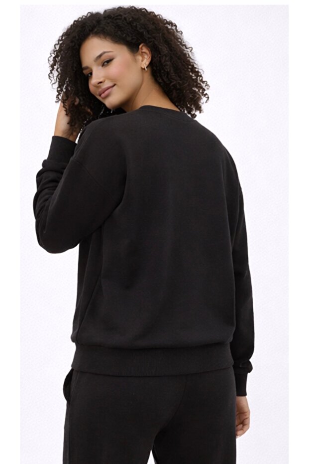 Modal Relax Yumuşak Basic Sweatshırt - 4