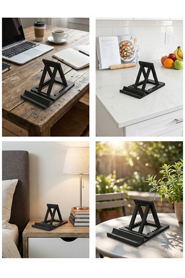 Adjustable Desktop Phone and Tablet Stand - Foldable Ergonomic Holder