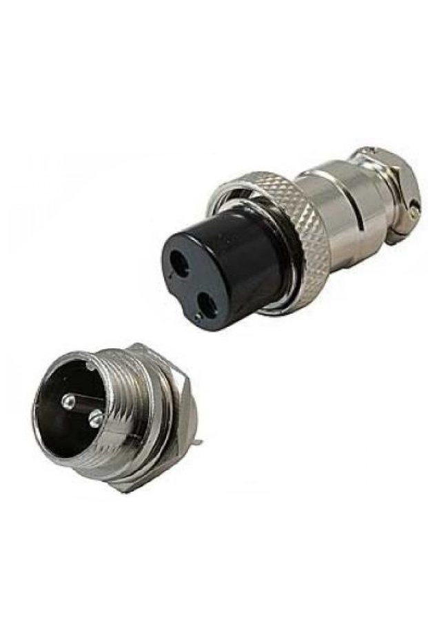 Conector MICROFON MARE 2 Pini set Mama+Tata 20 mm