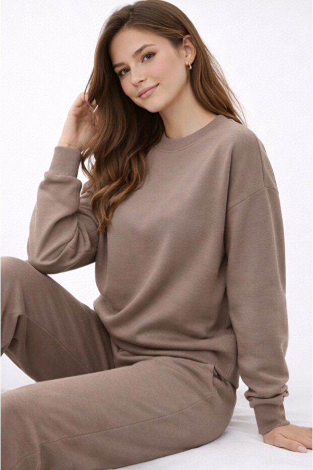 Modal Relax Yumuşak Basic Sweatshırt - 4