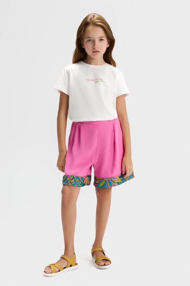 Girl's Boho Shorts 8-14 Years Fuchsia