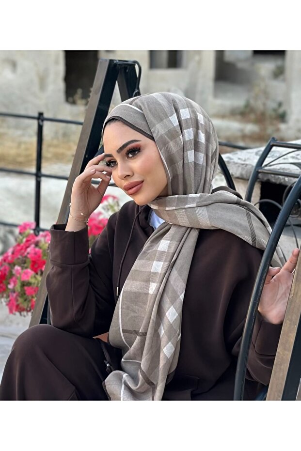 شال فاخر من الصوف حجاب للفصول الأربعة مزدوج الجوانب 70 × 180 سم