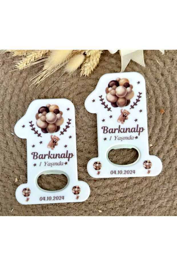 10 Birthday Gift Opener Magnets with Cards and Gelatin for 1-Year-Olds