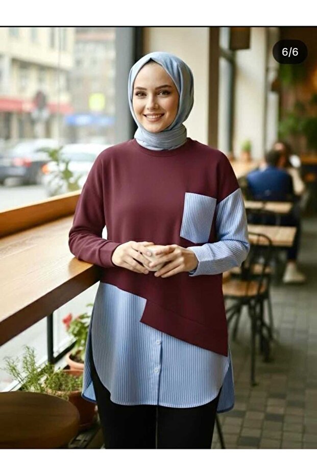 garni detailed jersey tunic