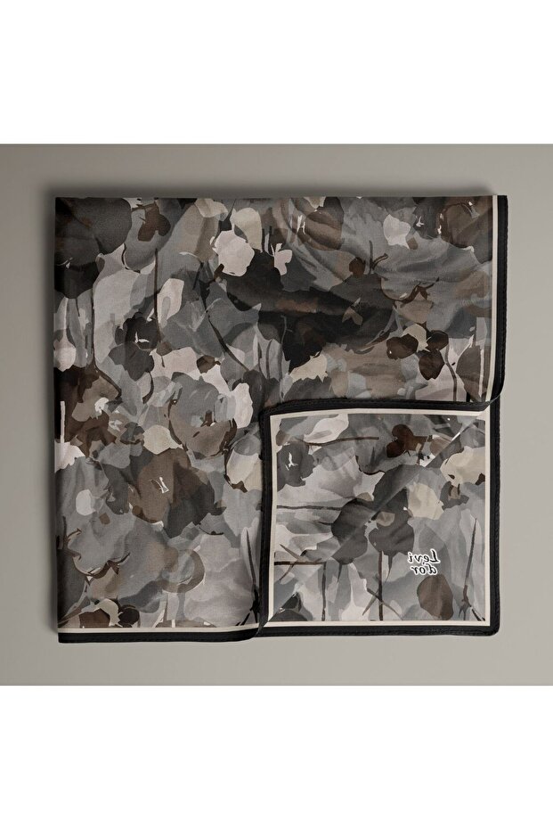 وشاح كريستالي لامع بنمط زهرة الظل الباتيك - 3