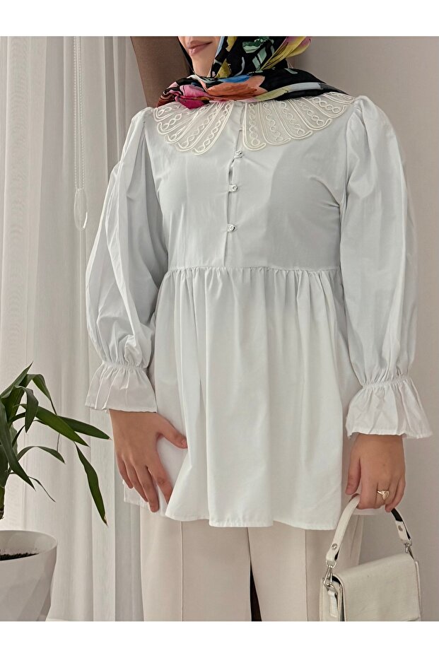 BEBE YAKA DETAY GÖMLEK - 1