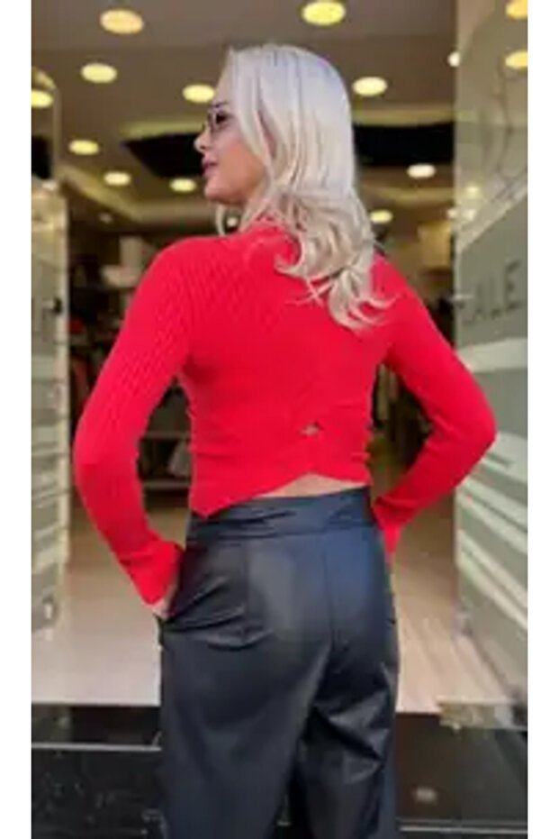 ÇAPRAZ BANT DETAYLI TRİKO - 4