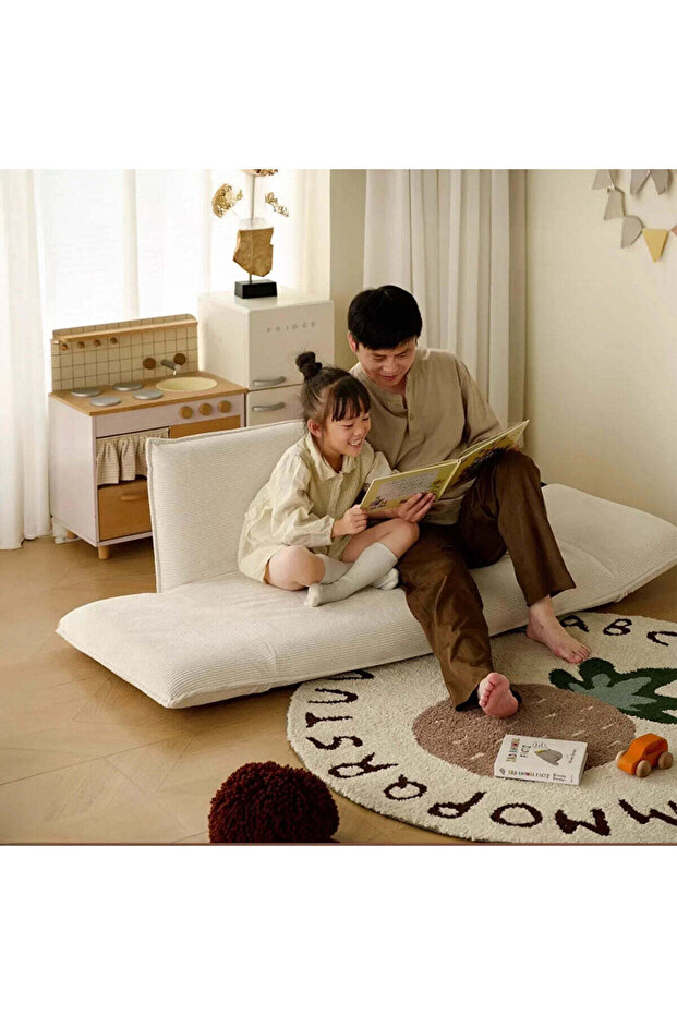 Mesa Adjustable Comfy Lazy Floor Sofa - White
